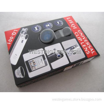 New 3 in 1 Universal Lens Clip W/ Fisheye, Macro and Wide Angle for iPhone/Samsung/HTC/iPad - Black